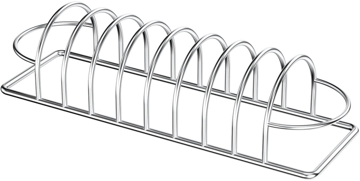 Rib Rack Grill, Large Bbq Rack, 8.66-Inch Compact Stainless Steel Non-Stick Frame, Cooking Tool for Outdoor Air Fryer Picnic Lawn Garden Use, Meal Prep, Events, or Weekend — afbeelding 1