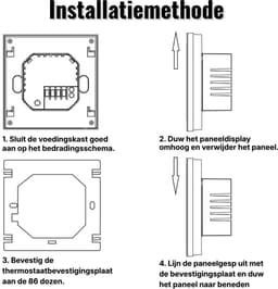 Slimme Thermostaat Temperatuurregeling met Touchscreen – Wifi Thermostaat met App Bediening & Programmeerbare Instellingen – LCD Touchscreen Thermostaat Zwart Compatibel met Google Home | Eenvoudige Opbouwmontage & Energiezuinig — thumbnail 2
