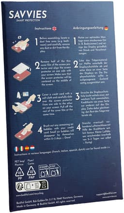 3 Stuks Savvies Screenprotector - geschikt voor Philips Airfryer 2000 Gen 2 4,2L - beschermfolie glas transparant — thumbnail 8