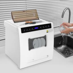 Tafelvaatwasser - Mini vaatwasser - Keuken Gemak - 360 Graden Reiniging - 46 x 41 x 46 cm - Wit — thumbnail 3