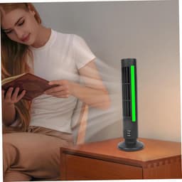 Bladeless Tower Fan - Torenventilator Leafless - Persoonlijke Koeling - Veilig Zonder Bladen - 33 cm - Zwart — thumbnail 5