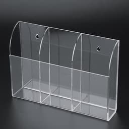 Transparante Houder voor Afstandsbediening - Acryl Opbergdoos voor Airconditioner - Wandmontage met 3 Vakken voor Organisatie — thumbnail 3