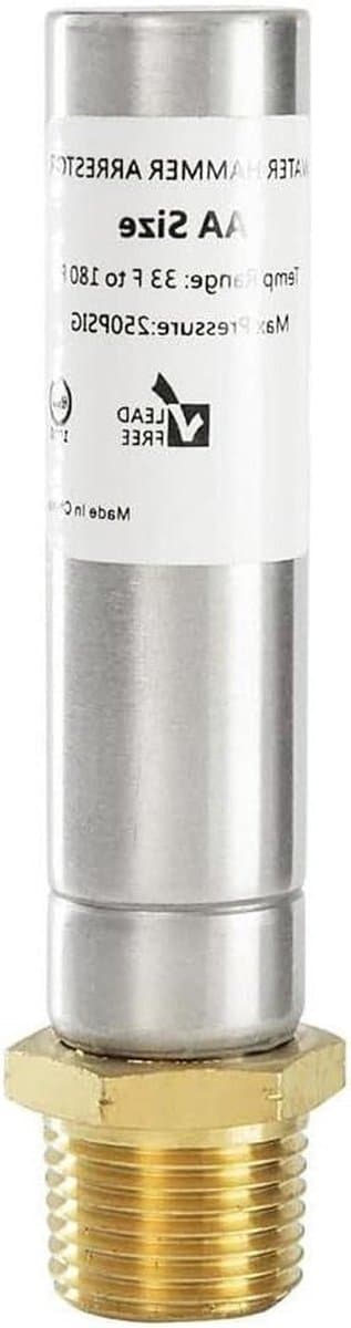 Waterslagdemper Roestvrij Staal - Slangbeschermer Wasautomaat - Waterdruk Dempen - 1/2 Inch NPT Aansluiting — afbeelding 1