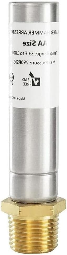 Waterslagdemper Roestvrij Staal - Slangbeschermer Wasautomaat - Waterdruk Dempen - 1/2 Inch NPT Aansluiting — thumbnail 1