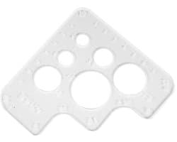 Ronde sjablonen en liniaal voor het maken van gaten in acryl, ideaal voor volwassenen en beginners