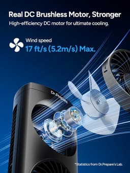 Tafelventilator Stil 40 dB – USB-C Bureauventilator met Afstandsbediening, Timer, 3 Standen en 110° Oscillatie — thumbnail 2