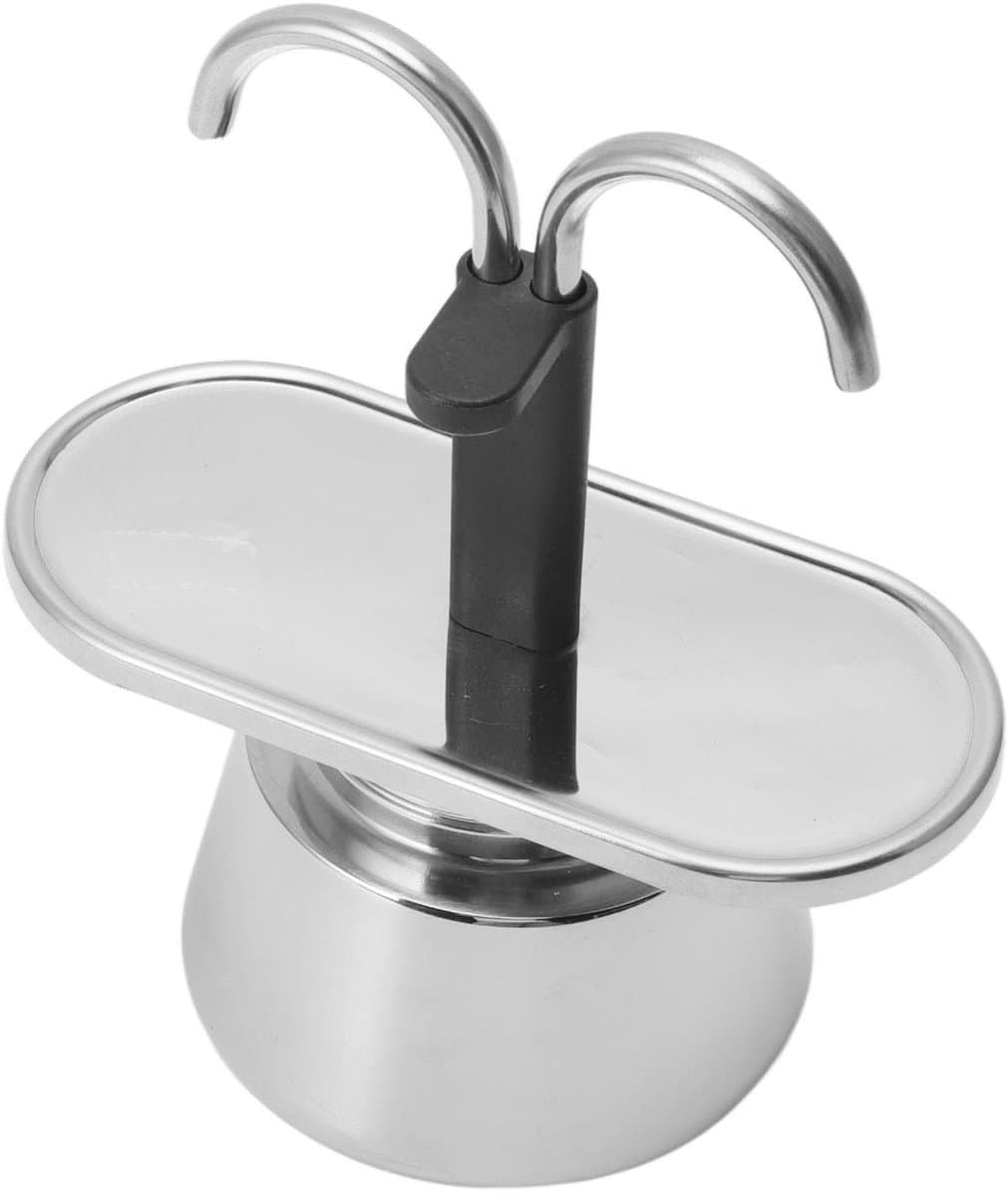 Dailygoods- Moka Pot Mini 2 Kops - RVS Koffiezetapparaat - Koffiepot voor Fornuis - Lichtgewicht en Compact - 100ML Inhoud - Gemakkelijk te Gebruiken - Koffiezetter — afbeelding 1