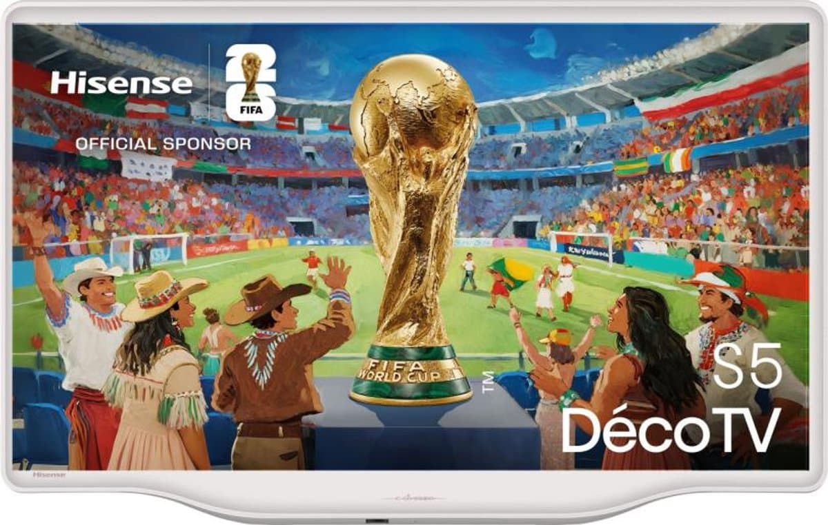 Hisense 43S5Q SmartTV - 43 inch - DécoTV - Hi-QLED Colour - Art-Inspired Design - Gallery Mode - Art Gallery - Dolby Vision.Atmos - High Contrast - Filmmaker Mode - AI Smooth Motion - AI 4K Upscaler - Voice Control - Fluid Central Stand — afbeelding 1