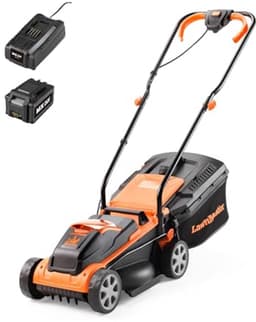Accu grasmaaier - Draadloze maaier - Gazon onderhoud - Compact opvouwbaar - 32cm maaibreedte - Zwart — thumbnail 1