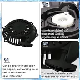 Terugslagstarter voor SV200 SV200ES R200 R200ES RM65-E RM65-ES RM65 M60 200cc motoren grasmaaier voor Mountfield voor Stiga Collector Multiclip Turbo Vervang onderdelen 118550161/2 — thumbnail 5