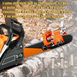 Set van 12 diamantslijpers voor kettingzagen, ideaal voor houthakkers en tuinders, voor snel en nauwkeurig slijpen van kettingzagen en verlenging van de levensduur — thumbnail 2