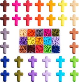 225 stuks dikke acryl kruiskralen in diverse kleuren voor Pasen, ideaal voor het maken van DIY sieraden en creatieve knutselprojecten — thumbnail 1