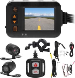 Jhubersproducts Motorfiets Dash Cam - 1080P HD - Waterdicht - 2 Inch Scherm - Loop Recording - Geschikt voor alle motorfietsen - Zwart — thumbnail 1