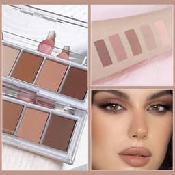 Nude oogschaduwpalet met 5 fluweelzachte, koelgetinte kleuren voor dagelijks gebruik en een natuurlijke make-up look — thumbnail 3