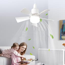 Dailygoods - Plafondventilator - Verlichting - Dimbare gloeilamp - Slimme afstandsbediening - 3 windsnelheden - Ideaal voor slaapkamer en keuken — thumbnail 1