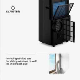 Klarstein Mobiele Airco AireLux Draagbare Airconditioner - 14.000 BTU, Smart App & Voice Control, voor kamers tot 30 m², 4-in-1 Koelen, Ontvochtiger, Ventilator & Slaapstand, Stil, Window Kit Inbegrepen, Donkergrijs — thumbnail 18