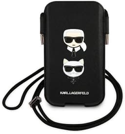 Karl Lagerfeld Saffiano Ikonik Serie - iPhone 12 Mini Hoes - Zwart - Uniek Design — thumbnail 3