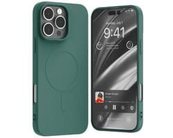 Mercury MagSafe Serie - iPhone 16 Pro Max Etui - Groen - Semi-Silicone - Elegante Bescherming