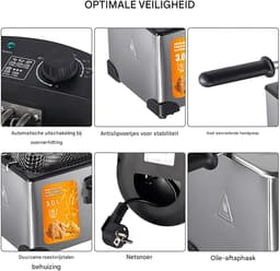 Oven - Grill rooster - Bakplaat - Airfryer - Voor Gezond en Slim Koken - 6L of 9L Capaciteit, 1500W/2400W, Smart Multifunctionele Convectie Oven - EU Plug, Olievrij — thumbnail 6