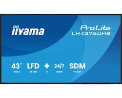 Monitor met Touchscreen Iiyama TE7512MIS-B4AG 4K Ultra HD 65"