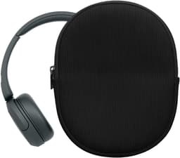 kwmobile headset case geschikt voor Sony WH-CH520 / WH-CH510 / MDR-ZX110 hoes - 22,5 x 17 cm - Koptelefoon cover met rits - Neopreen en ribfluweel - In zwart — thumbnail 4