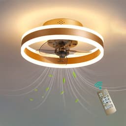 RFWR® Omkeerbare Plafondventilator met Licht en Afstandsbediening - 6 Snelheden en Dimbaar Design voor Slaapkamer en Woonkamer — thumbnail 1