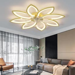 RFWR® Moderne Plafondventilator met Dimbare LED Verlichting en Afstandsbediening — thumbnail 2