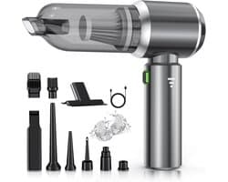 Kruimeldief Draadloos - Auto Stofzuiger - Handstofzuiger - Grijs