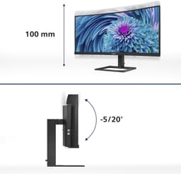 Philips 346E2CUAE - QHD Curved Ultrawide Monitor - USB-C 65w - EPEAT & TCO - 34 Inch — thumbnail 11