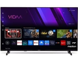 MEDION 108 cm (43 inch) Full HD-tv (smart-tv, HDR, VIDAA Store, Netflix, Prime Video, Disney+, DAZN, Paramount+, HbbTV, PVR, Bluetooth, MD 843101)