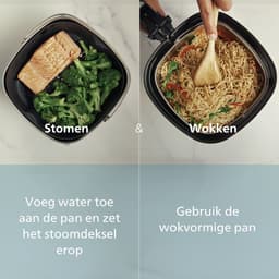 Philips 2-in-1 Stoom- en Wokset Airfryer Accessoire - HD9960/00 - Geschikt voor Philips — thumbnail 6