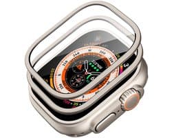 ESR Geschikt voor Apple Watch Ultra 3 / 2 / 1 - Hoesje met 2-Pack Tempered Glass - Bumper Case + Duo Pack Screen Protector - Armorite Protection Set - Titanium
