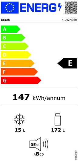 Bosch KIL42NSE0 - Serie 2 - Vrijstaande Inbouwkoelkast - Zeer stil - Led verlichting - Exta ruime lade voor groente en fruit — thumbnail 11