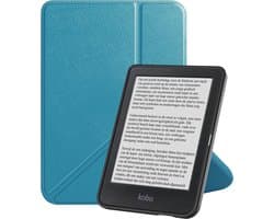 Hoes Geschikt voor Kobo Clara BW - E-reader Bescherm Hoesje Case Sleep Cover Trifold - Hoes Geschikt voor Kobo Clara BW Hoesje - Turquoise