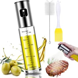 Vitdipy - Olijfolie Sprayer - Oliefles - 100ML - Incl. borstel en olieborstel - Met weegschaal - Navulbaar - Voor Airfryer, BBQ & Bakken — thumbnail 1
