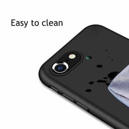 Geschik voor iPhone 7/8/SE schaal siliconen Zwart — thumbnail 3