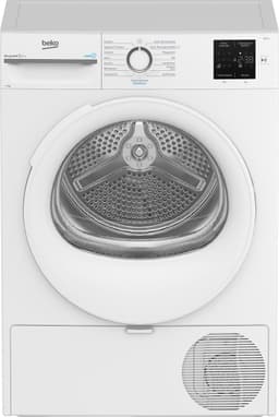 Beko BM3T3829W, Vrijstaand, Voorbelading, Warmtepomp, Wit, Knoppen, Draaiknop, Transparant, Wit — thumbnail 2