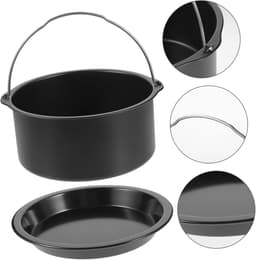 1 Set Airfryer Bakpan-Antiaanbak-Airfryer Cakevorm-Mand-Geschikt voor Meerdere Kookgelegenheden-Hittebestendig-Herbruikbaar-Geschikt voor Kip-Burger-Vis etc. — thumbnail 2