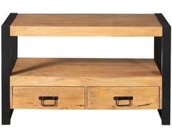 Tv meubel - Mangohout - 120 cm - tv meubels - Televisie - Kast - 2 lades - garantie - gratis verzending - opbergruimte