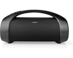 Nedis Bluetooth Party Boombox - 360 min - 2.0 - 150 W - Media afspeelmogelijkheden: AUX / USB - IPX5 - Koppelbaar - Handvat - Feestverlichting - Zwart
