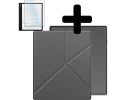 Hoes Geschikt voor Kobo Elipsa 2E - E-reader Bescherm Hoesje Case Sleep Cover Trifold Met Screenprotector - Hoes Geschikt voor Kobo Elipsa 2E Hoesje - Grijs