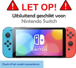 Hoes Geschikt voor Nintendo Switch Case Hoesje - Bescherm Hoes Geschikt voor Nintendo Switch Hoes Hard Cover - Zwart — thumbnail 3
