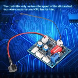 4-Draads PWM PC Ventilator Thermostaat 12V DC, Elektronische Snelheidsregelingsmodule Schakelaar — thumbnail 3