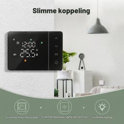 Thermostaat WiFi 503, werkt op batterijen, zwart, voor gasketel, wand- of inbouwmontage, Box 502 en 503, wekelijkse programmering, touch-display 120 x 86 mm, app-bediening en handleiding — thumbnail 2