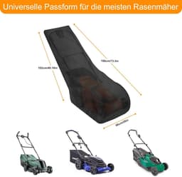 SnelShoppen - Waterproof Grasmaaier Hoes 420D Oxford Tuin Grasmaaier Bescherming met Trekkoord Zwart 186x102x66 cm — thumbnail 5