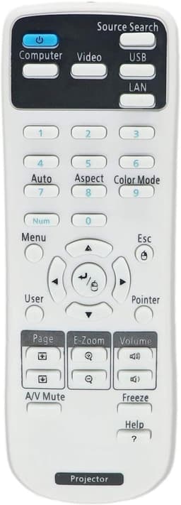 Projector beamer afstandsbediening voor EB-535W EB-520 EB-525W EB-530 EB-536Wi EB-570 EB-575W EB-575Wi EB-580 EB-585W EB-585Wi EB-595Wi 575Wi+ 535W 5220 5255. W 530 570 575W — thumbnail 1