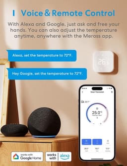 Slimme Thermostaat Boiler Vloerverwarming WLAN-verwarmingsthermostaat Kamerthermostaat Verwarmen & koelen Intelligente wandthermostaat voor Alexa & Google spraakbesturing, afstandsbediening — thumbnail 1