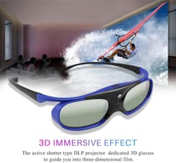 Oplaadbare 3D Actieve Shutterbril voor DLP Projectoren — thumbnail 4