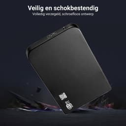 Draagbare Externe Harde Schijf 120TB – 2.5 Inch Externe HDD/SSD – USB 3.0 High-Speed – Schokbestendige Metalen Behuizing – Plug & Play – Zwart — thumbnail 5