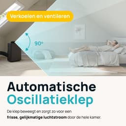 MOA Mobiele Airco - 12.000 BTU - 3-in-1 - Met Afstandbediening - Tot 35m² - Airconditioner met Ontvochtigingsfunctie - Raamafdichtingskit - Wit — thumbnail 8